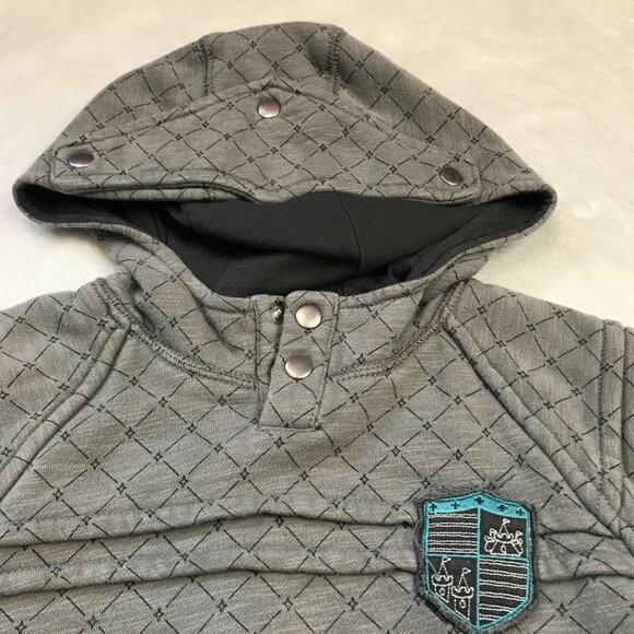 Genuine Kids From OshKosh Knight Pullover Hoodie Toddler Boys Size 3T Gray Knit - Picture 6 of 8